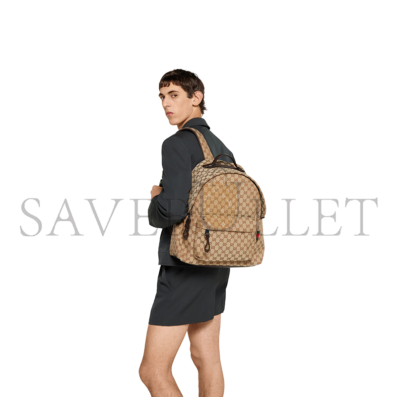 GUCCI MEDIUM GG BACKPACK WITH WEB 824624 (42*36*21cm) GUCCI MEDIUM GG BACKPACK WITH WEB 824624 (42*36*21cm)